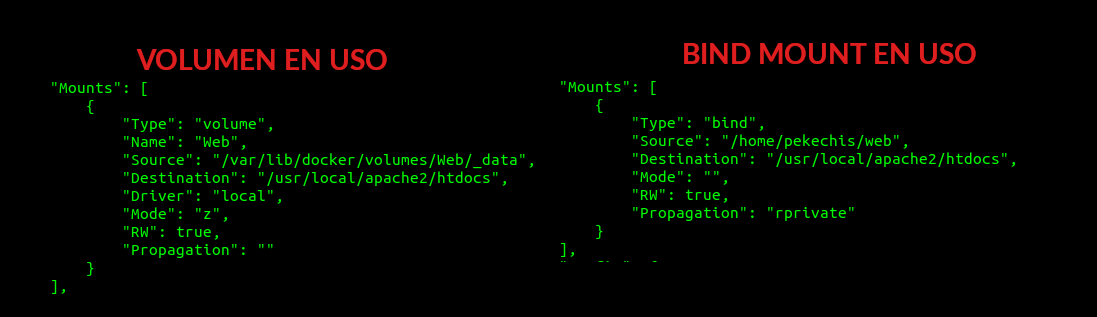 Volumen y Bind Mount en Uso