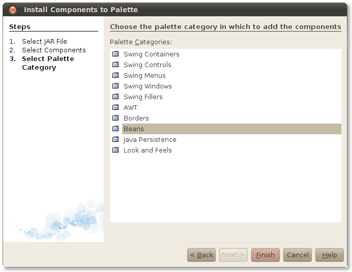 Choose a palette section