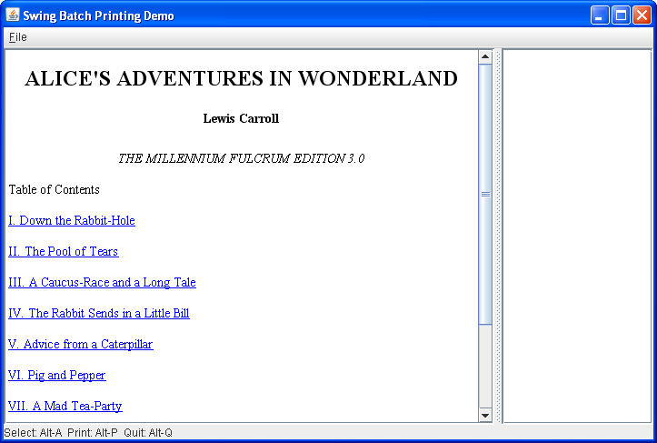 A screenshot of TextBatchPrintingDemo